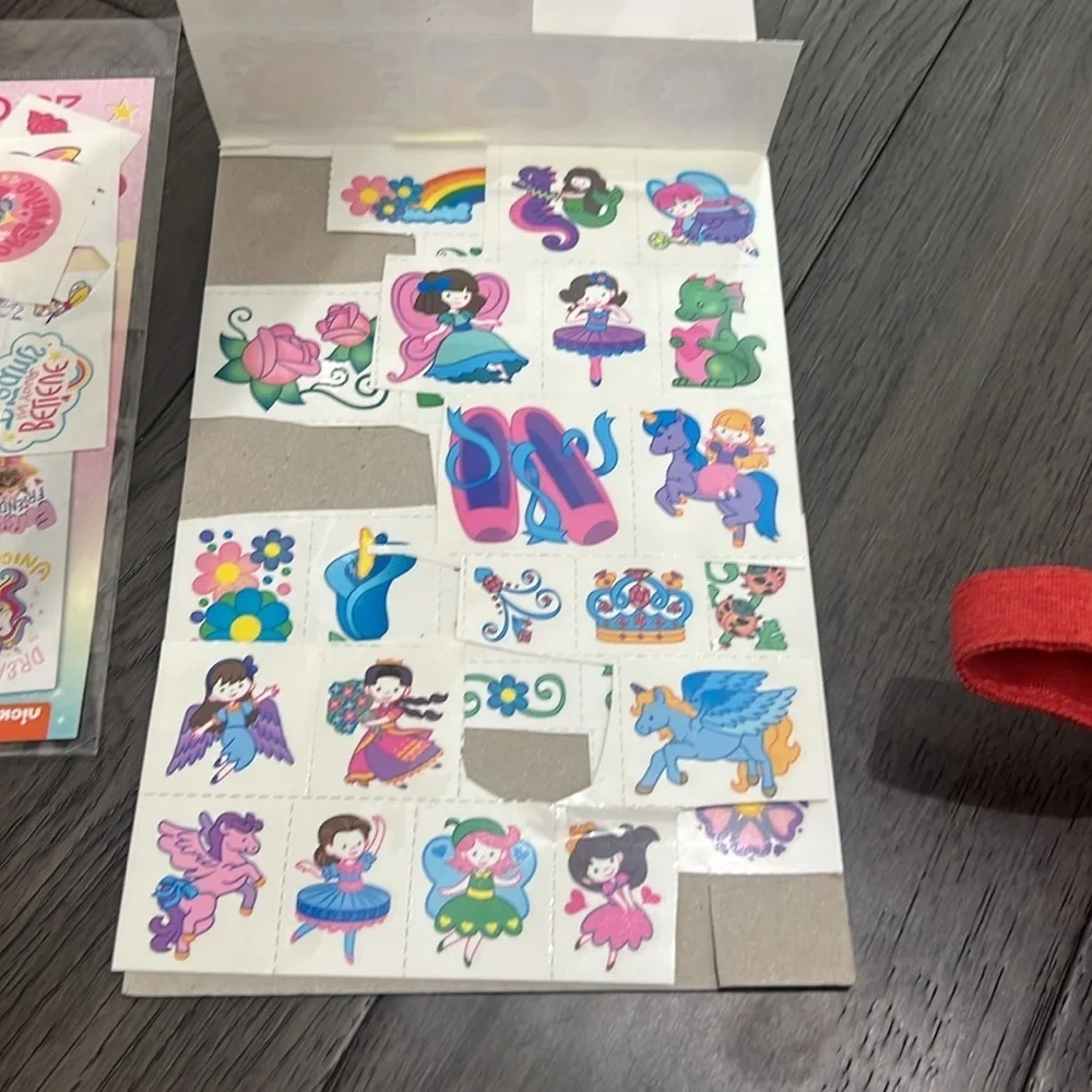 Bundle of girls pencil cases,Book of kids tattoos, and journal case